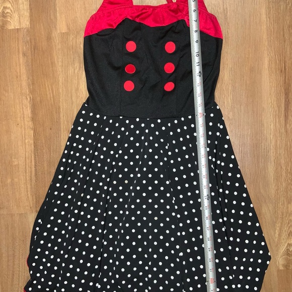 Dansco Dance Costume red and black polka dot dress Size large - Picture 7 of 7